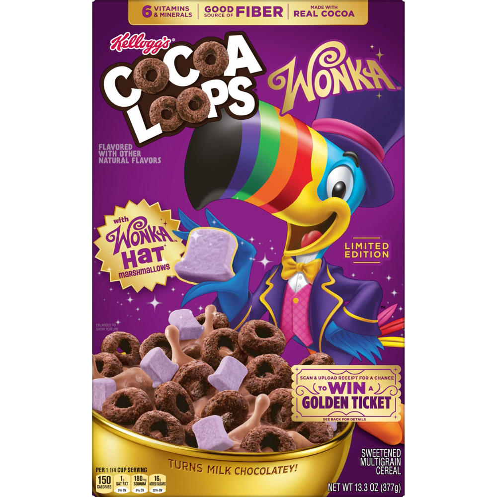 Kellogg's Limited Edition Wonka Cocoa Loops Cereal, 13.3 oz