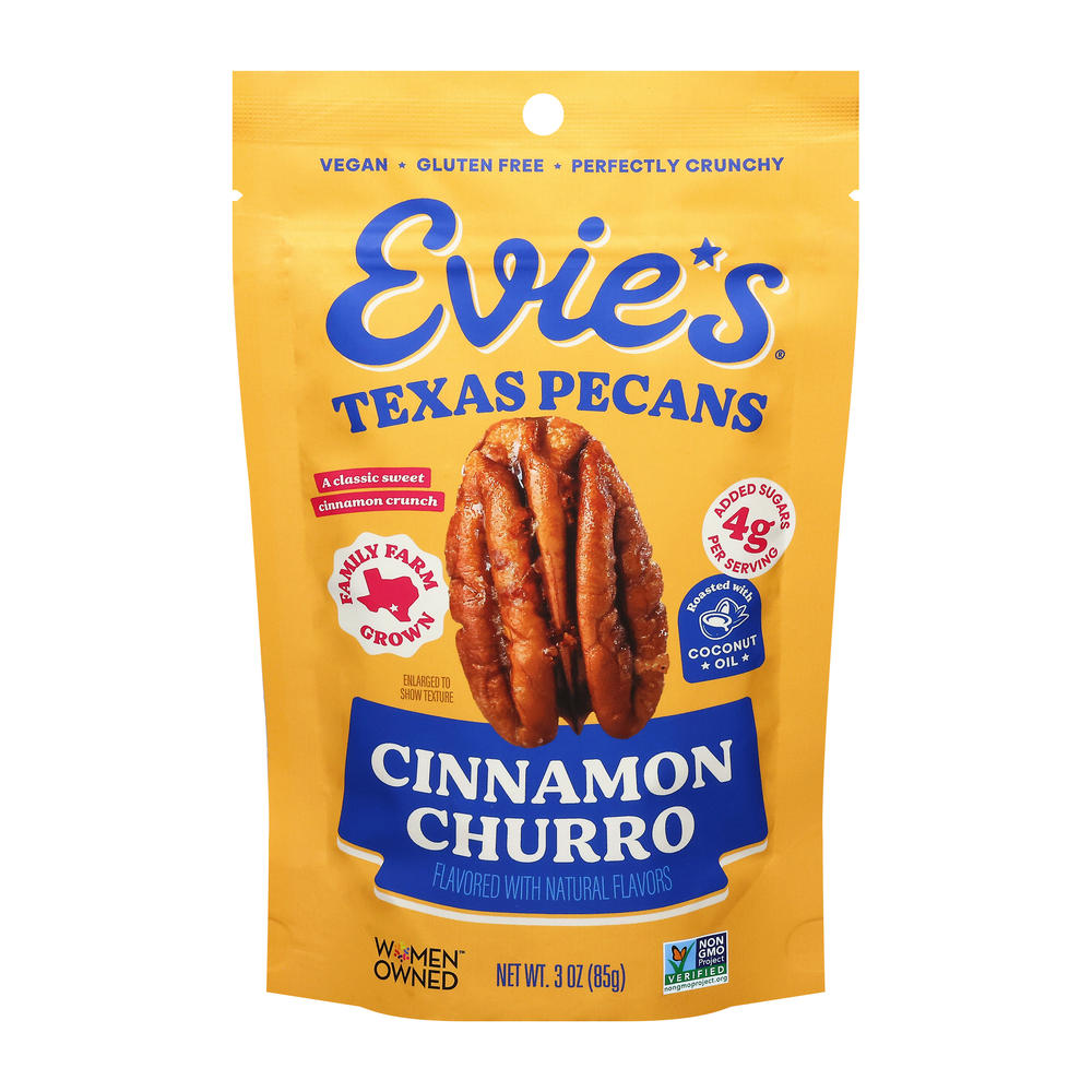 Evie's Cinnamon Churro Texas Pecans , 3 oz