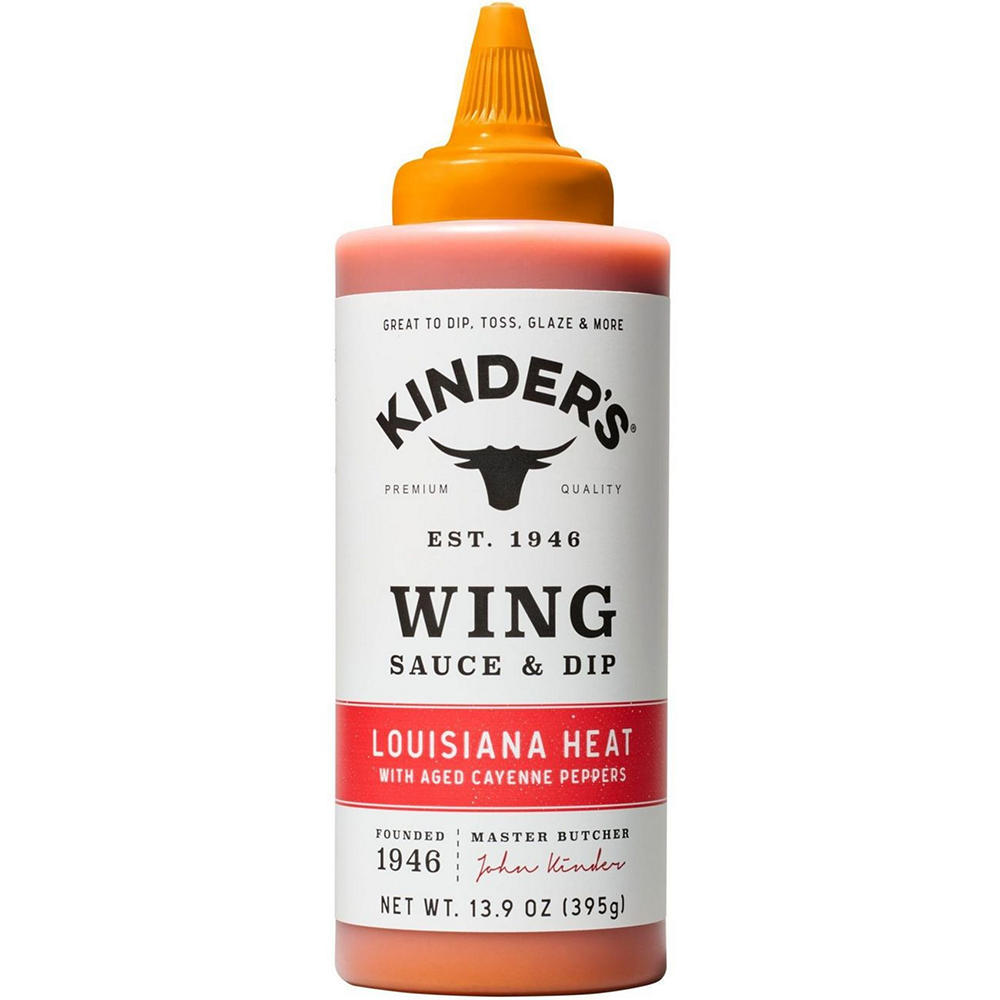 Kinder's Louisiana Heat Wing Sauce & Dip, 13.9 oz