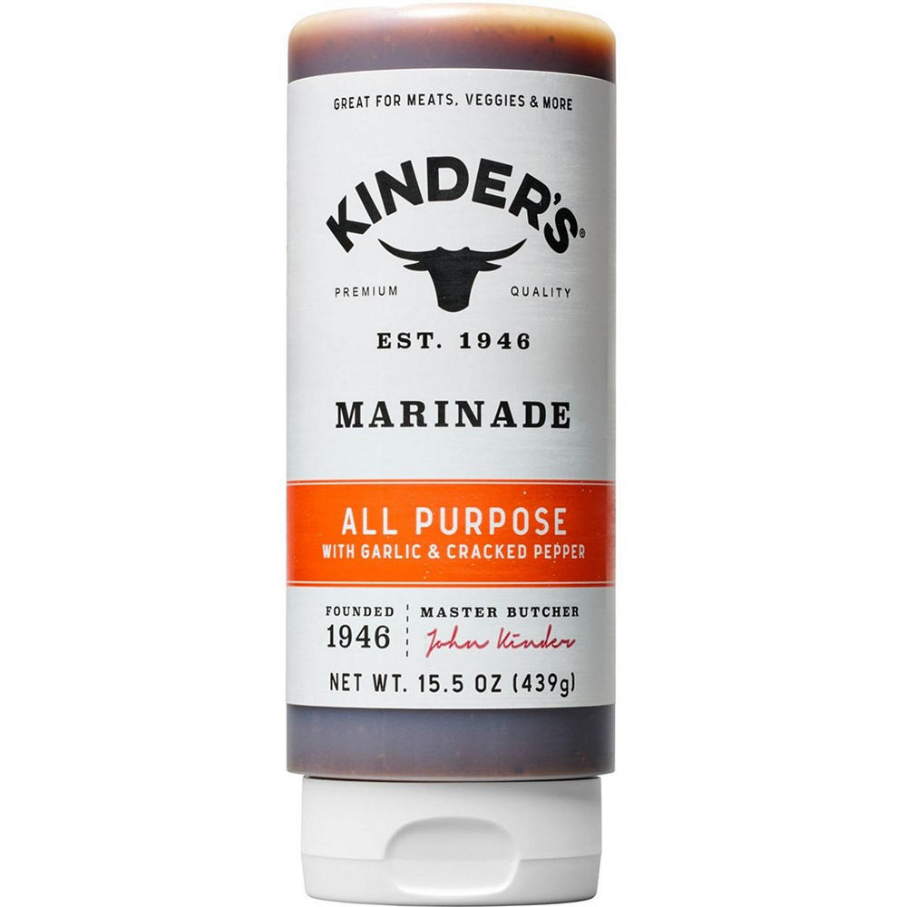 Kinder's All Purpose Marinade with Garlic & Cracked Pepper, 15.5 oz