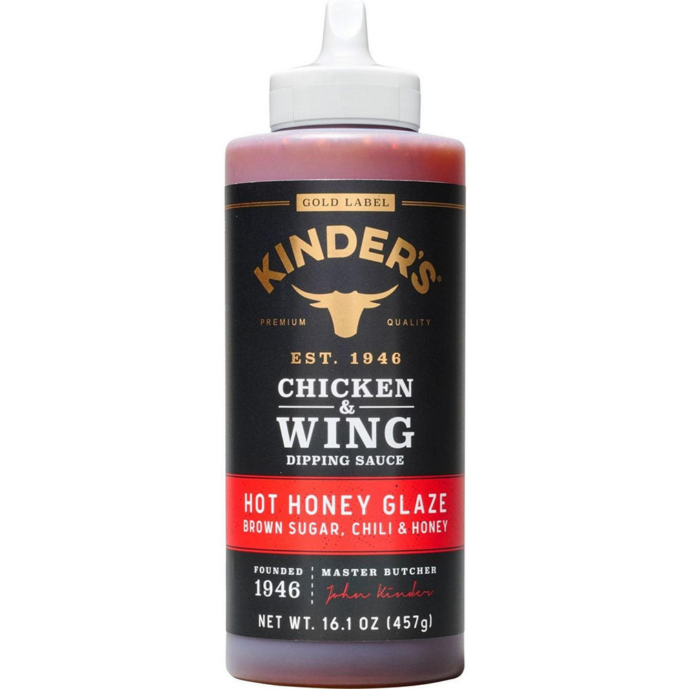Kinder's Gold Label Hot Honey Glaze Chicken & Wing Dipping Sauce, 16.1 oz