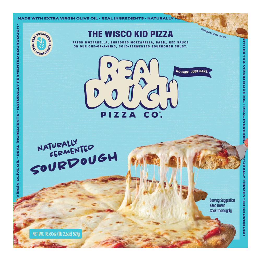 Real Dough Pizza Co. The Wisco Kid Cheese Frozen Pizza, 18.6 oz