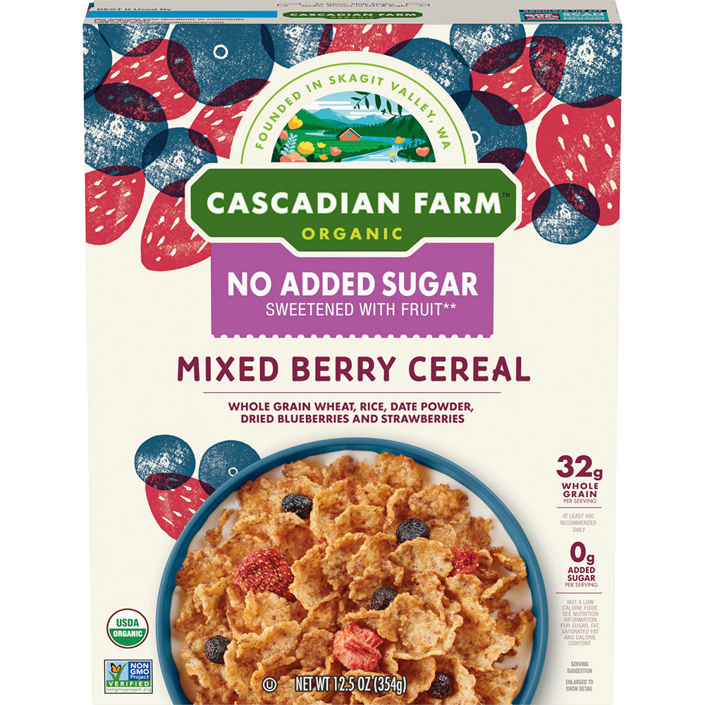 Cascadian Farm Organic Mixed Berry Cereal, 12.5 oz