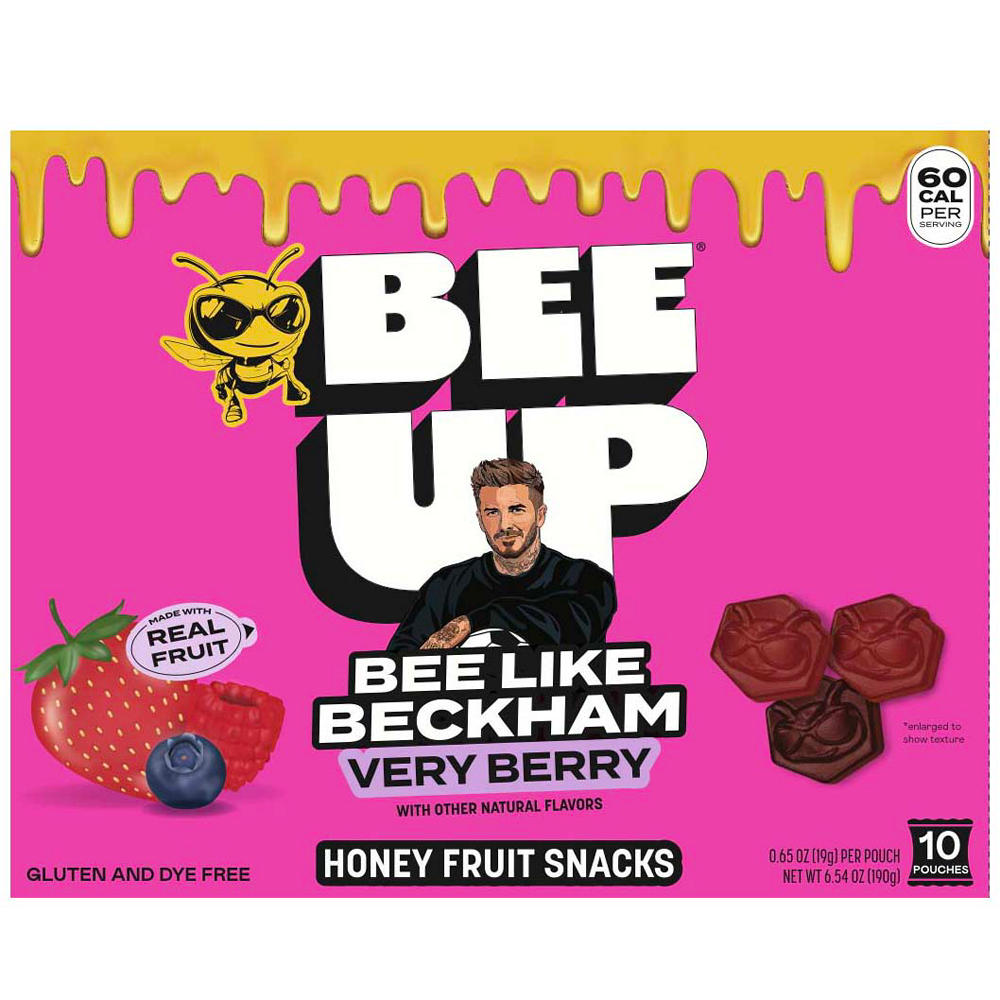 Beeup Bee Like Beckham Very Berry Honey Fruit Snacks, 10 ct