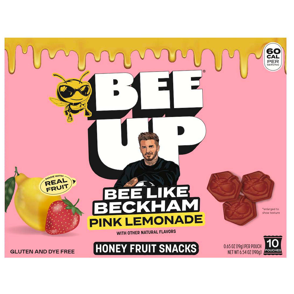 BEEUP Bee Like Beckham Pink Lemonade Honey Fruit Snacks, 10 ct