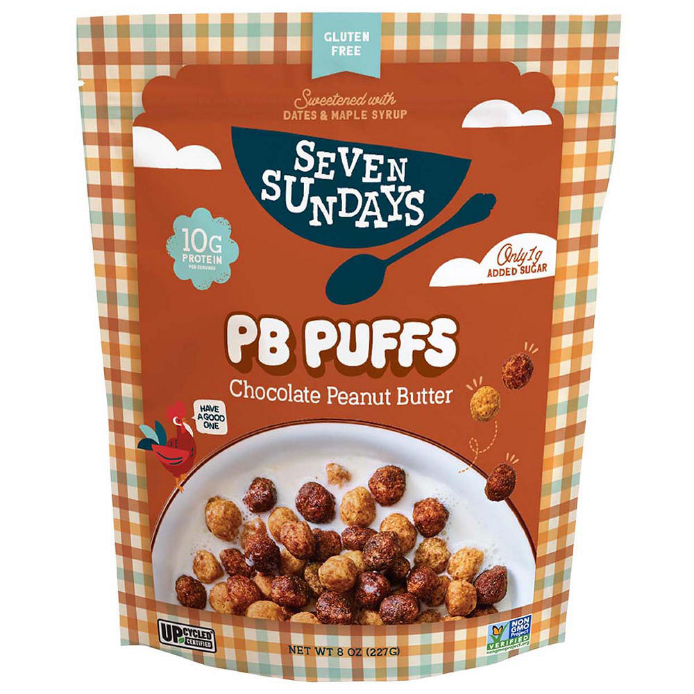 Seven Sundays PB Puffs Chocolate Peanut Butter Cereal, 8 oz