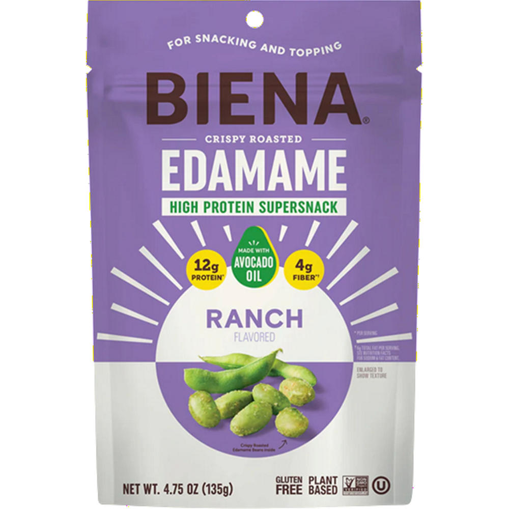 Biena Ranch Crispy Roasted Edamame, 4.75 oz