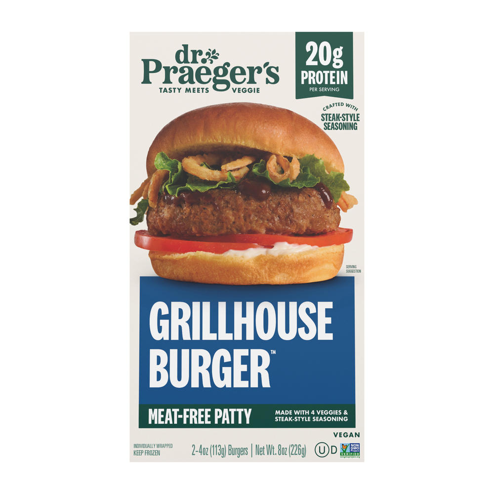 Dr. Praeger's Grillhouse Veggie Burgers, 2 ct
