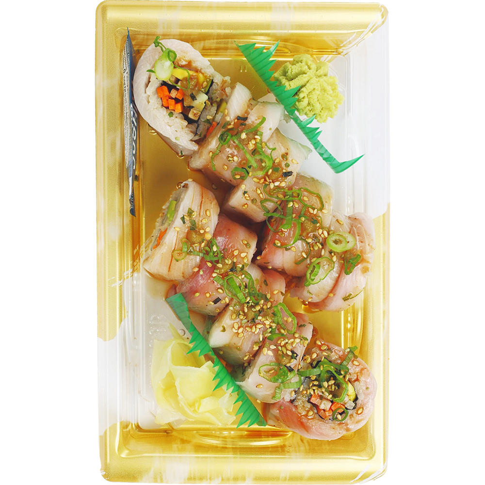H-E-B Sushiya Yellowtail Citrus Crunch Sushi Roll, 10 pc