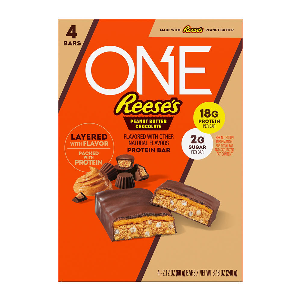 One Reese's Peanut Butter Chocolate Protein Bar, 4 ct