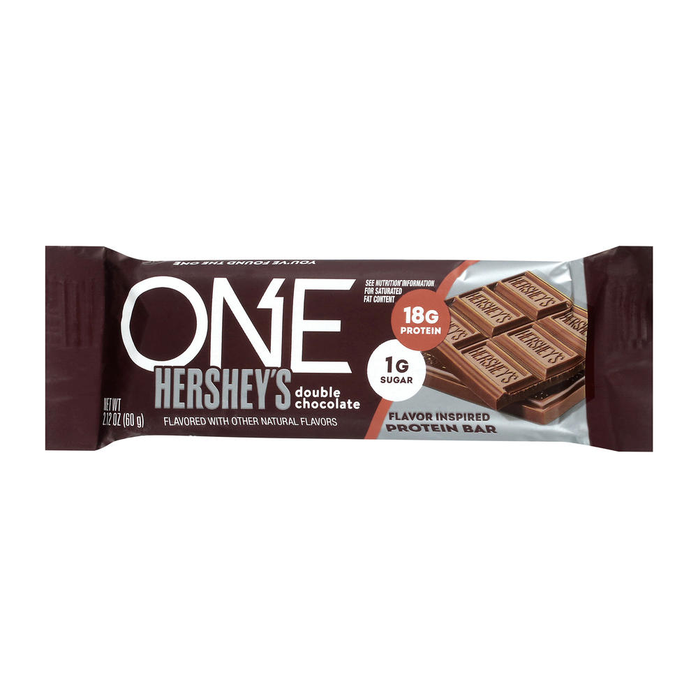 One Hershey's Double Chocolate Protein Bar, 2.12 oz