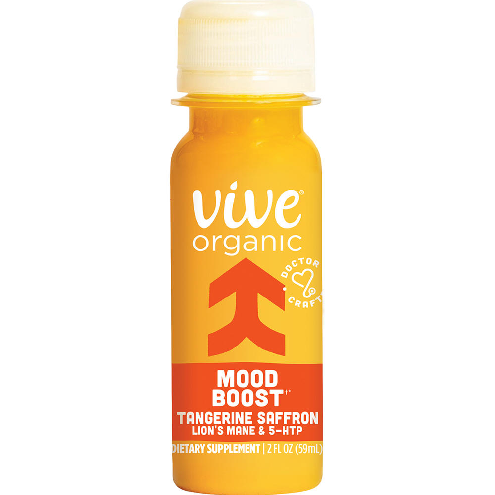 Vive Organic Mood Boost Juice Shot - Tangerine Saffron, 2 fl oz