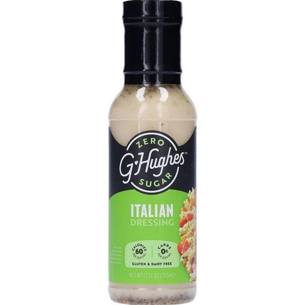 G Hughes Smokehouse Zero Sugar Italian Dressing, 12 oz
