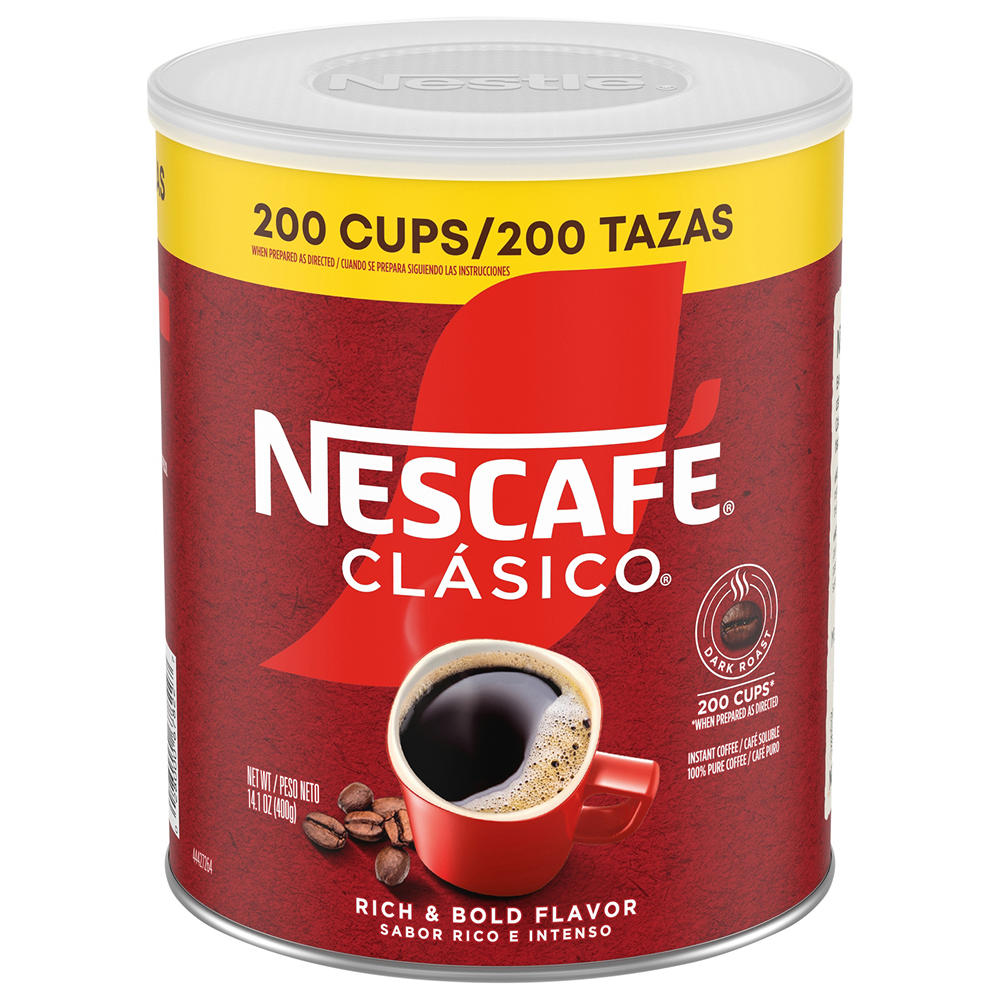 Nescafe Clasico Dark Roast Instant Coffee, 14.1 oz