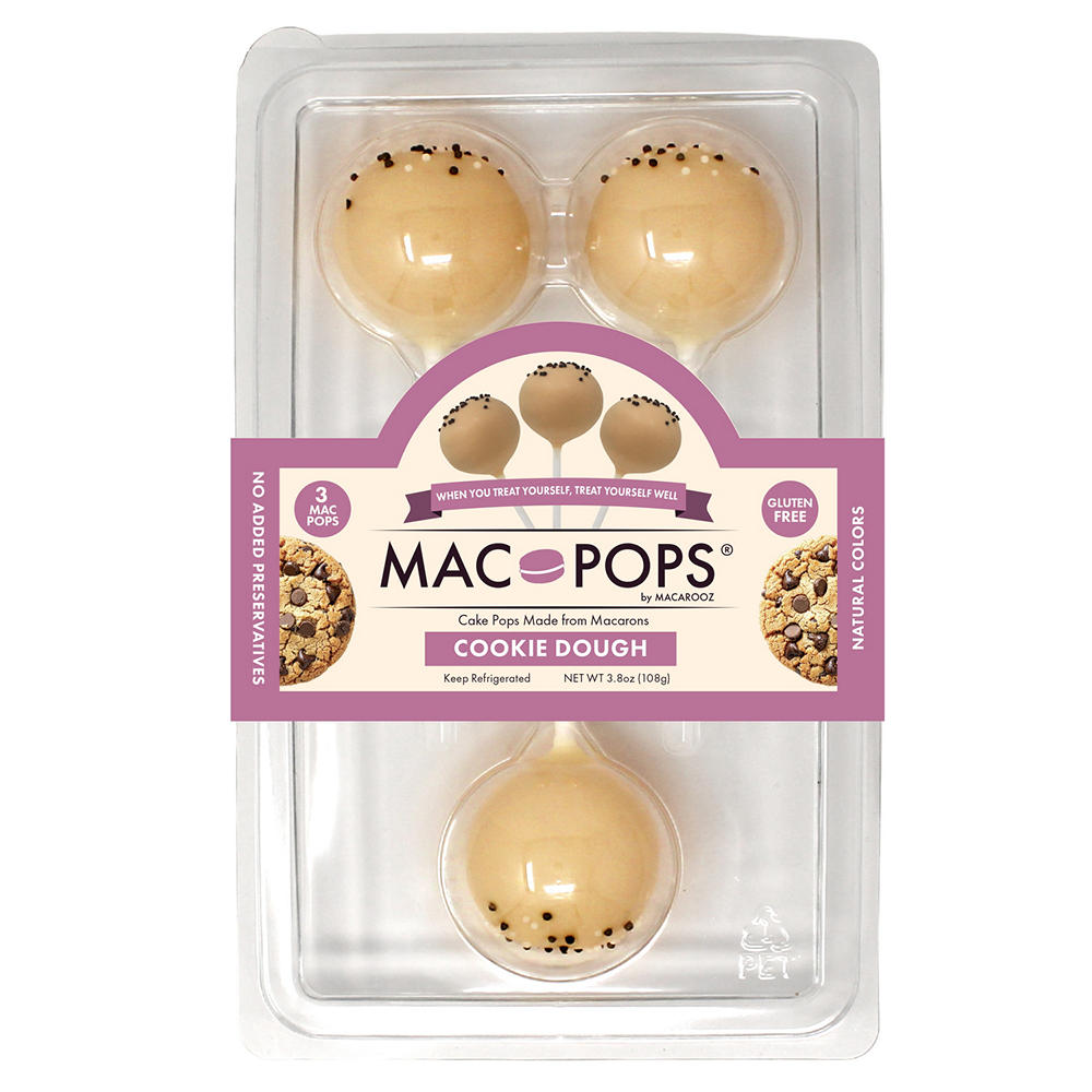 Macarooz Cookie Dough Mac Pops, 3 ct