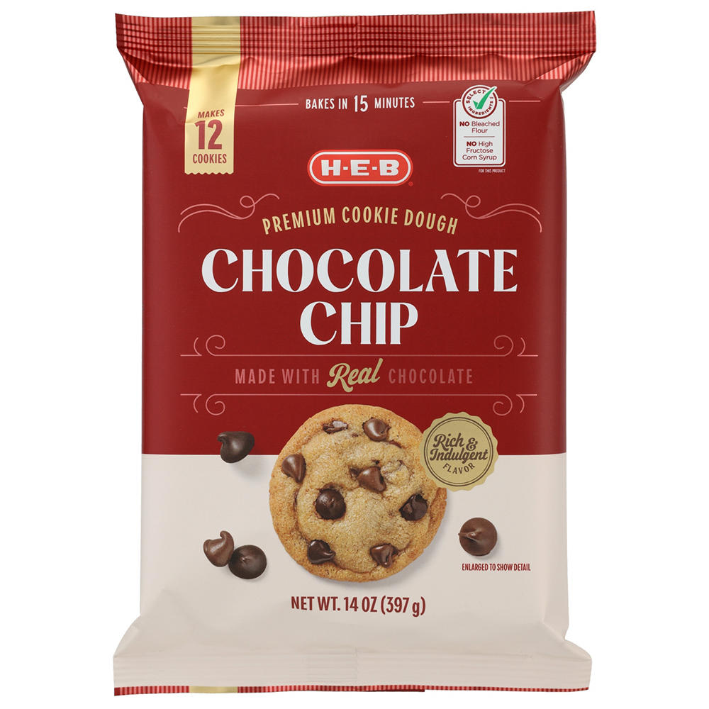 H-E-B Chocolate Chip Cookie Dough, 12 ct