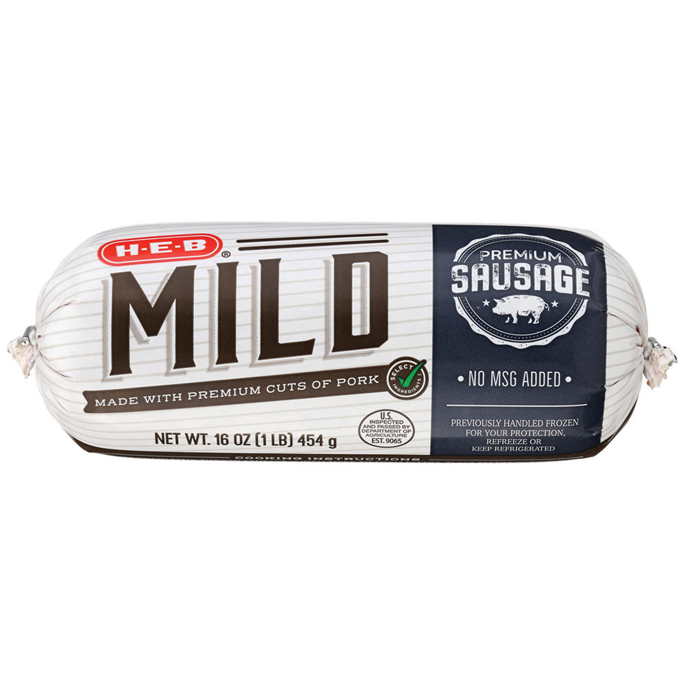 H-E-B Premium Pork Breakfast Sausage - Mild, 16 oz