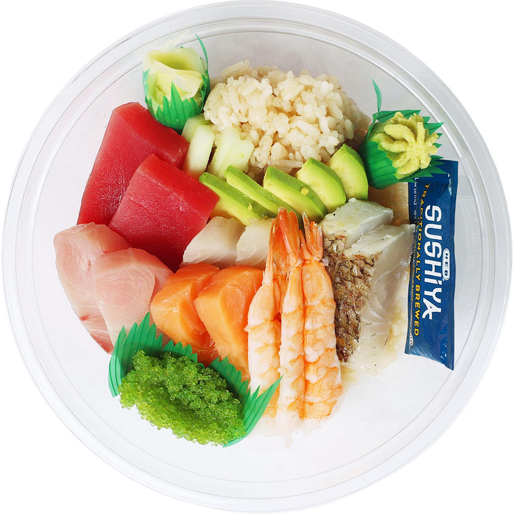 H-E-B Sushiya Chiyoda Palace Chirashi Bowl with Brown Rice, 9.78 oz