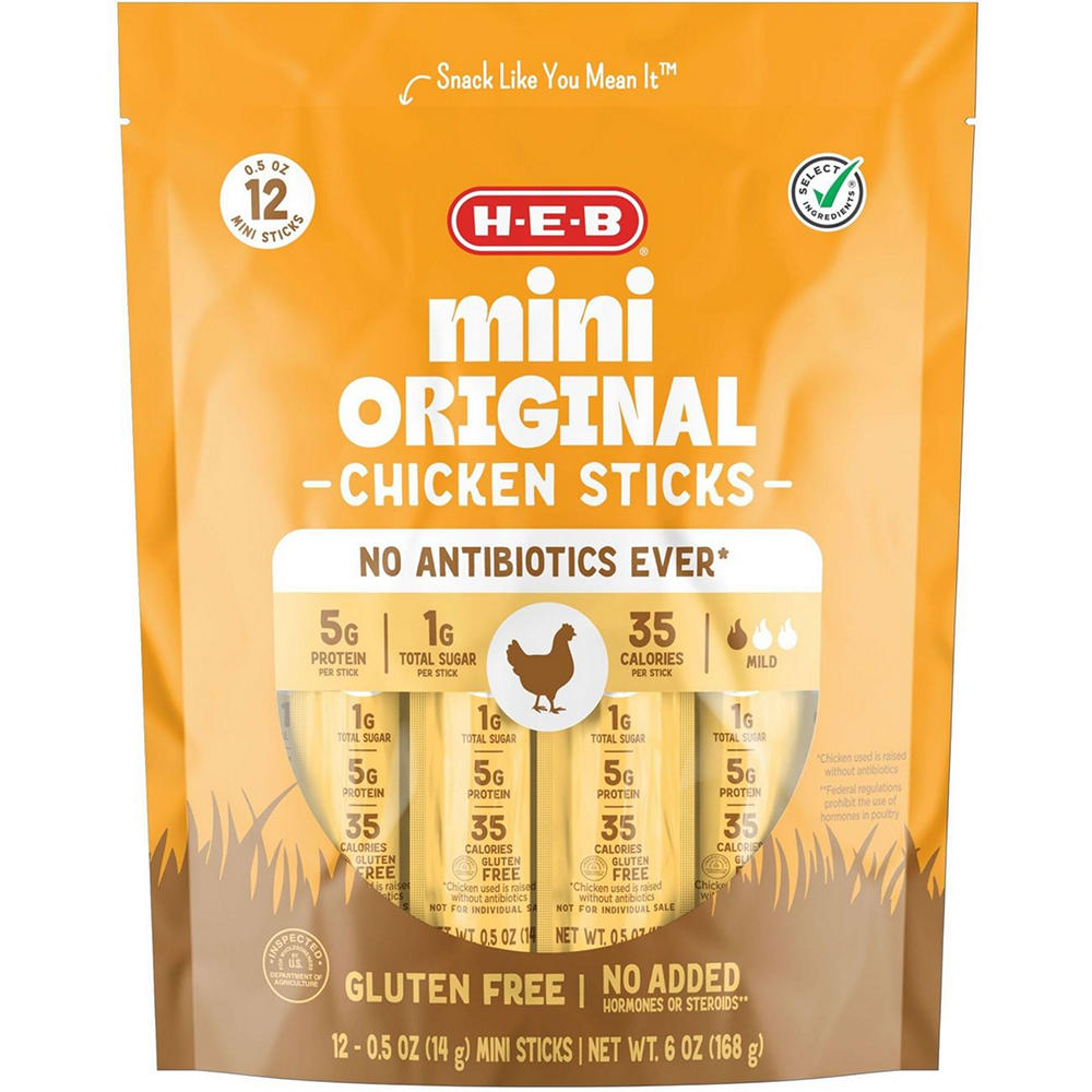 H-E-B Mini Original Chicken Mini Sticks, 12 ct