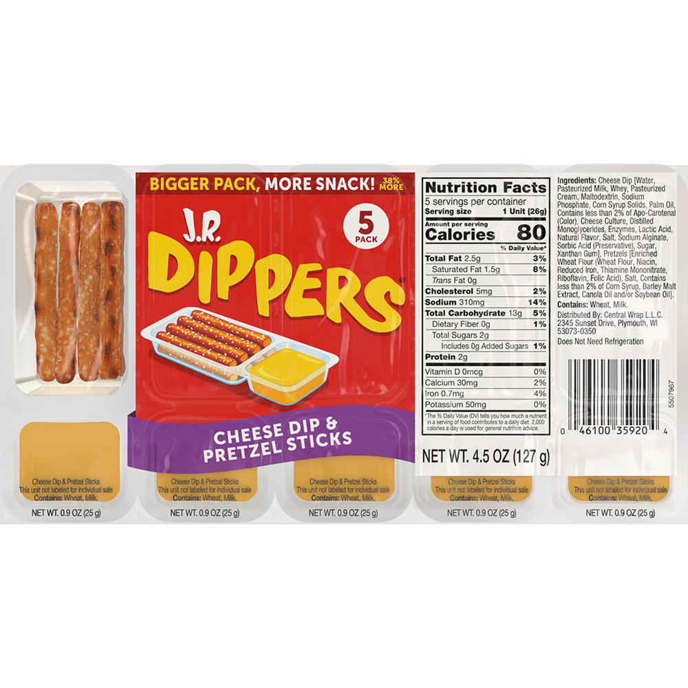 Sargento JR Dippers Cheese Dip & Pretzel Sticks, 4.5 oz