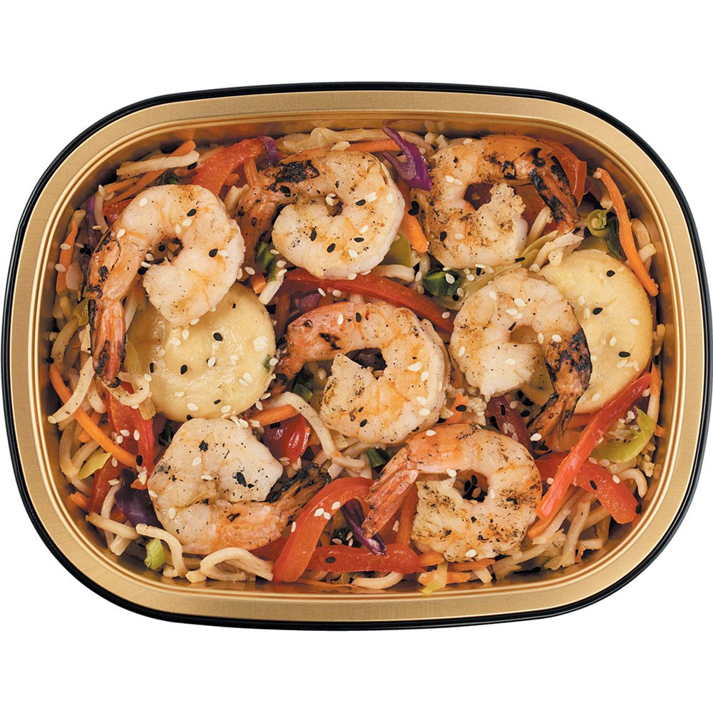 Meal Simple by H-E-B Miso Grilled Shrimp with Asian Noodles, 12 oz