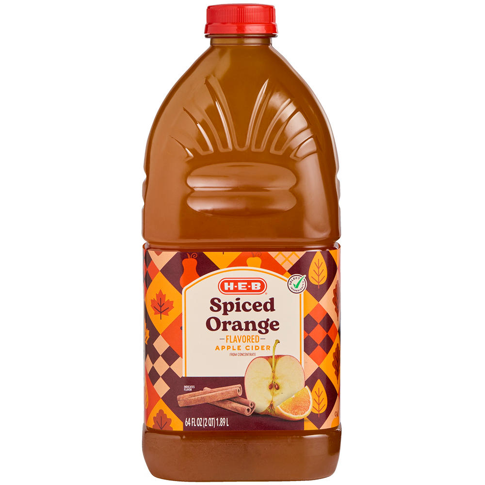 H-E-B Spiced Orange Flavored Apple Cider, 64 oz