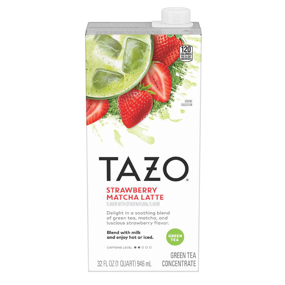 Tazo Strawberry Matcha Latte Green Tea Concentrate, 32 oz