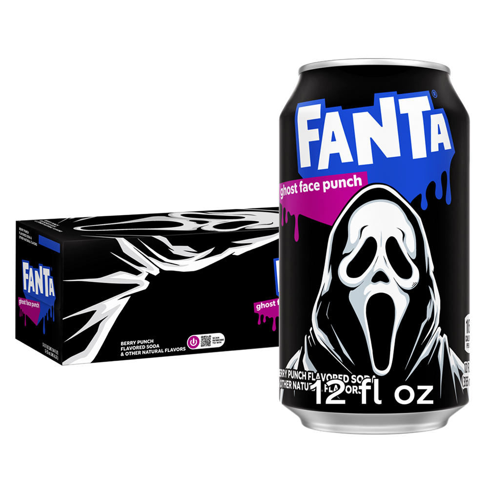Fanta Ghost Face Punch Soda Soft Drink Fridge Pack 12 pk Cans, 12 oz