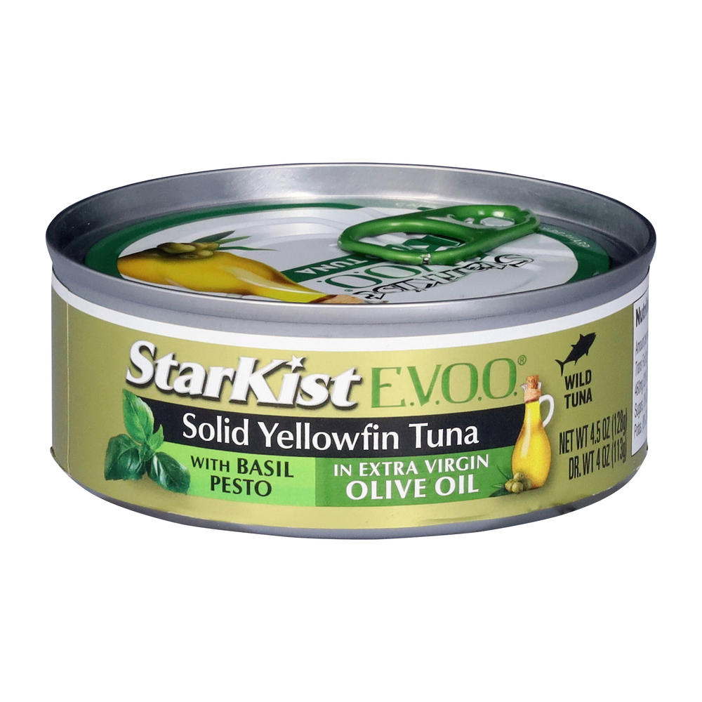 StarKist Yellowfin Tuna with Basil Pesto in Extra Virgin Olive Oil, 4.5 oz