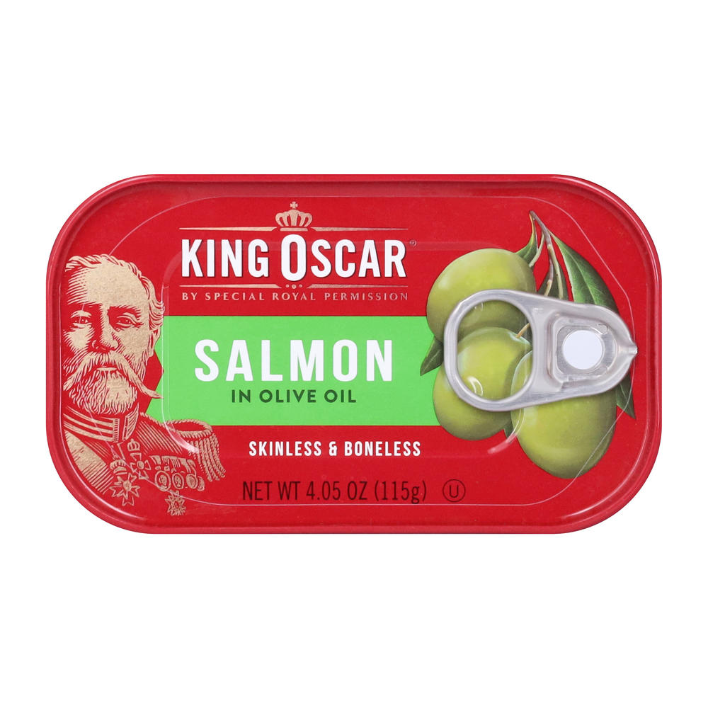 King Oscar Skinless & Boneless Salmon In Olive Oil, 4.05 oz