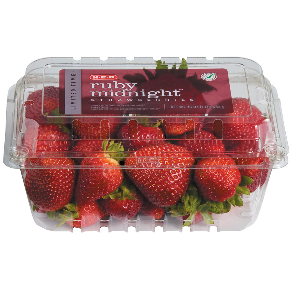 H-E-B Fresh Ruby Midnight Strawberries, 16 oz
