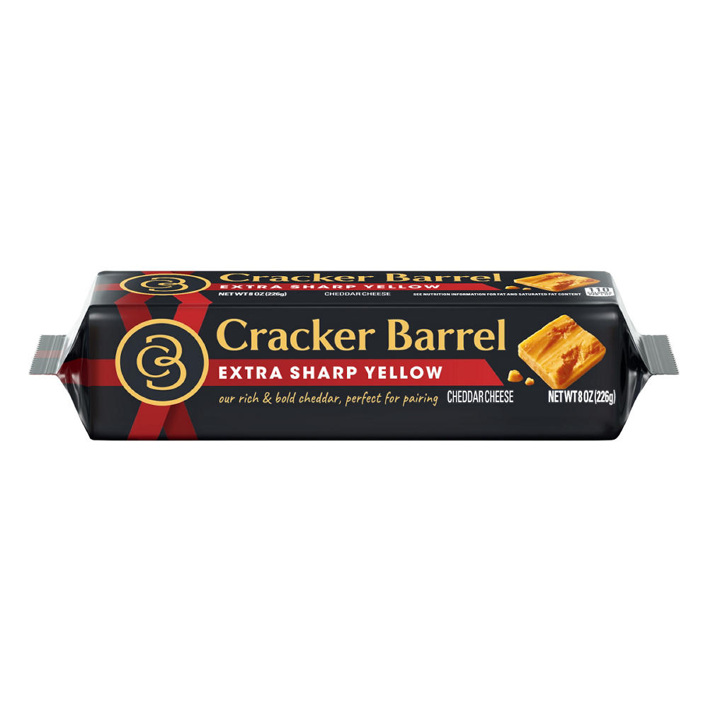 Cracker Barrel Extra Sharp Yellow Cheddar Cheese, 8 oz