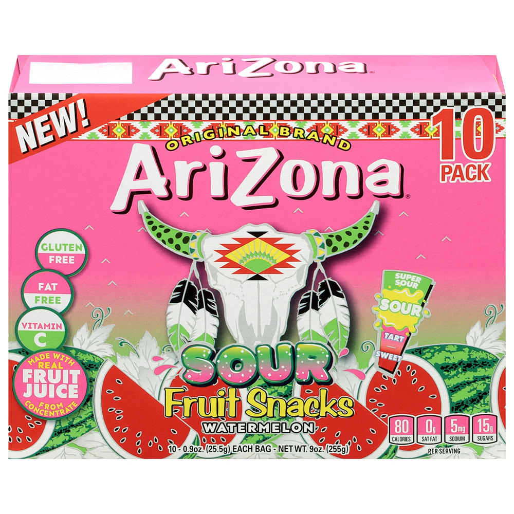 AriZona Sour Watermelon Fruit Snacks, 10 ct