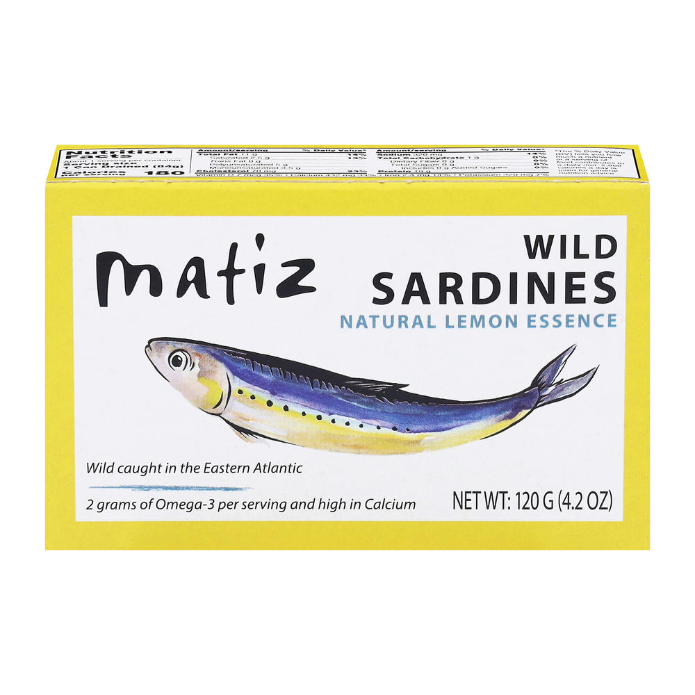 Matiz Wild Sardines in Lemon Essence, 4.2 oz