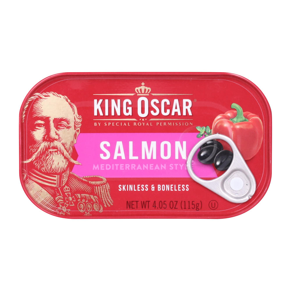 King Oscar Skinless & Boneless Mediterranean Style Salmon, 4.05 oz
