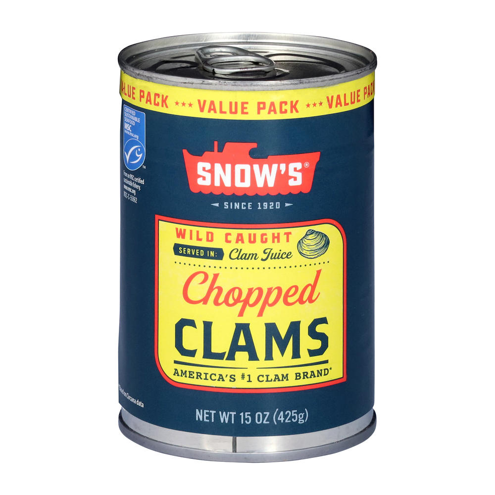 Snow's Chopped Clams in Clam Juice, 15 oz