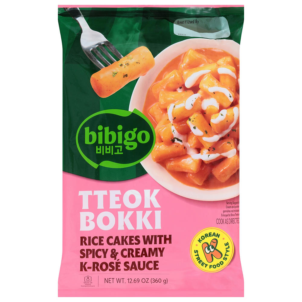 bibigo Tteokbokki Rice Cakes with K- Rosé Sauce, 12.69 oz