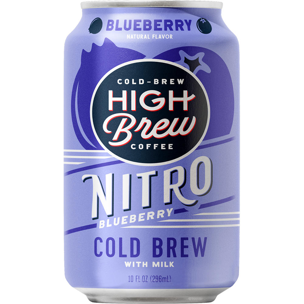 High Brew Nitro Blueberry Cold Brew Coffee, 10 oz