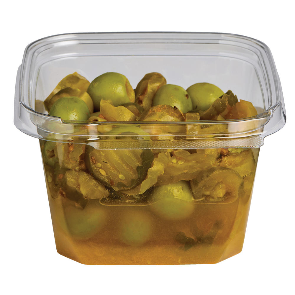 Delallo Tangy Dill Pickles Olive Salad, Avg. 0.6 lb