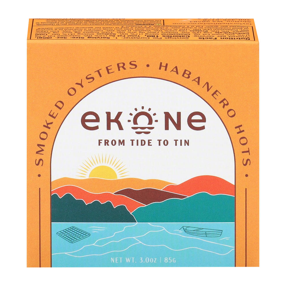 Ekone Oyster Co. Habanero Hots Smoked Oysters, 3 oz
