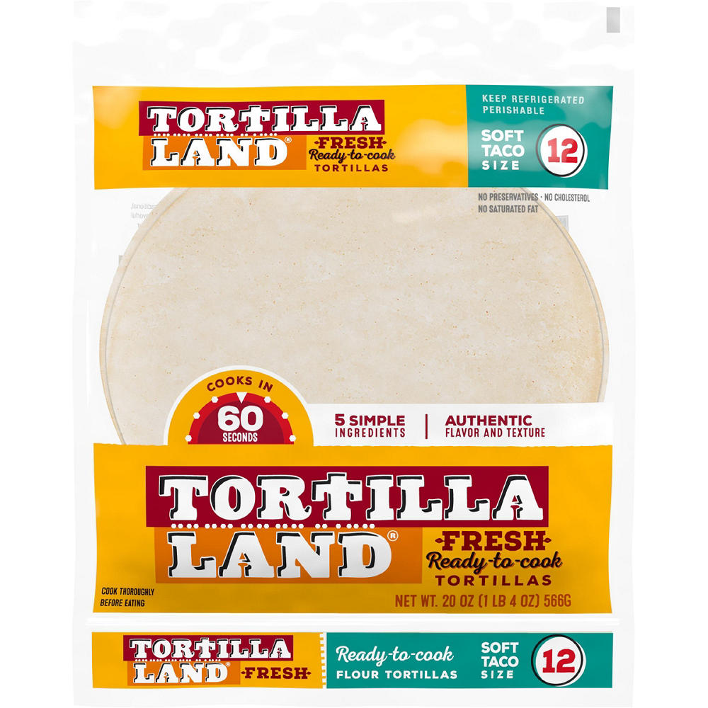 TortillaLand Soft Taco Flour Tortillas, 12 ct