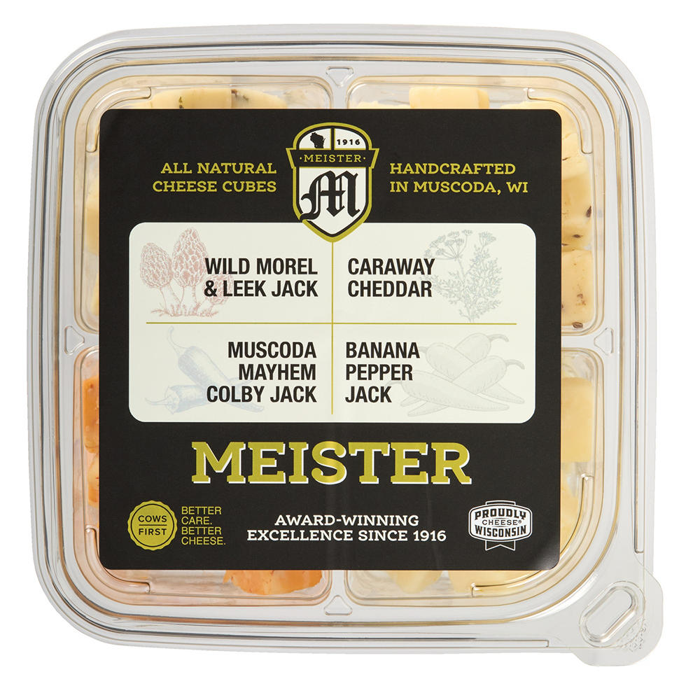 Meister 4-Cheese Cubes Snack Tray, Avg. 0.7 lb