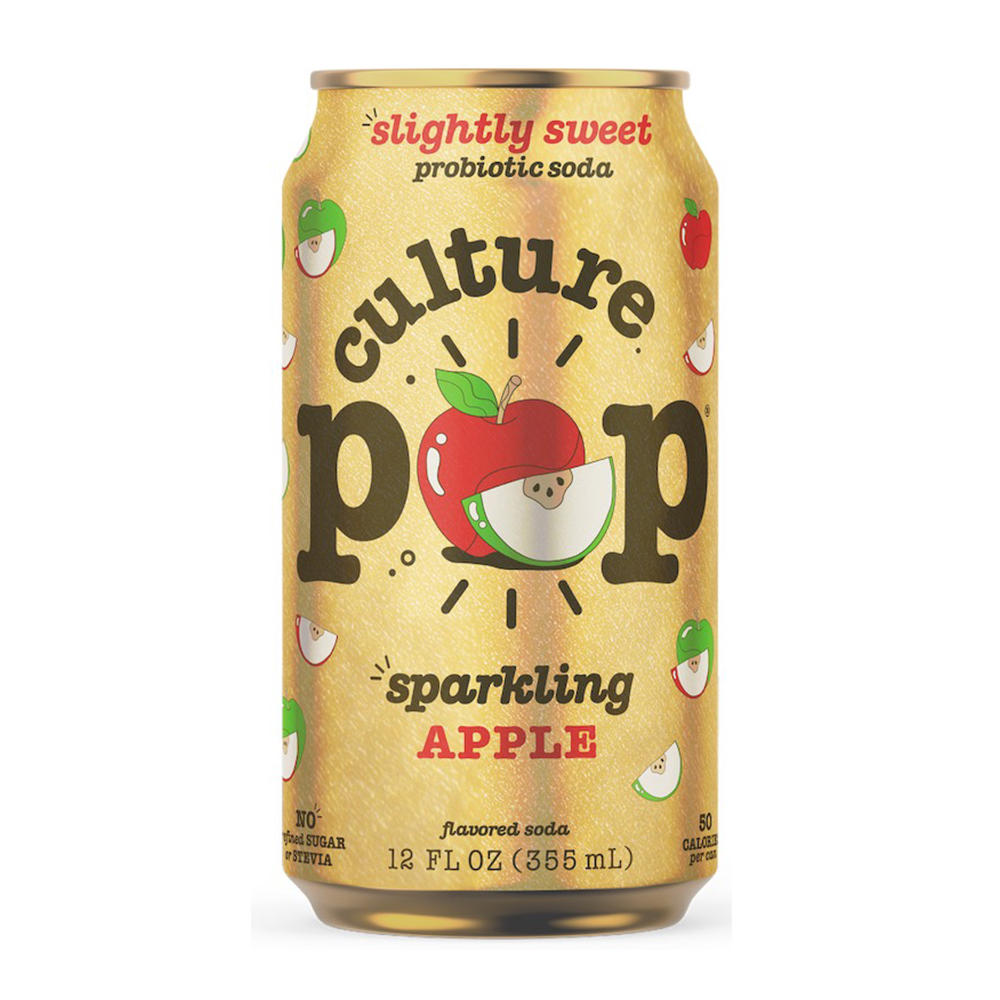 Culture Pop Probiotic Soda - Sparkling Apple, 12 oz