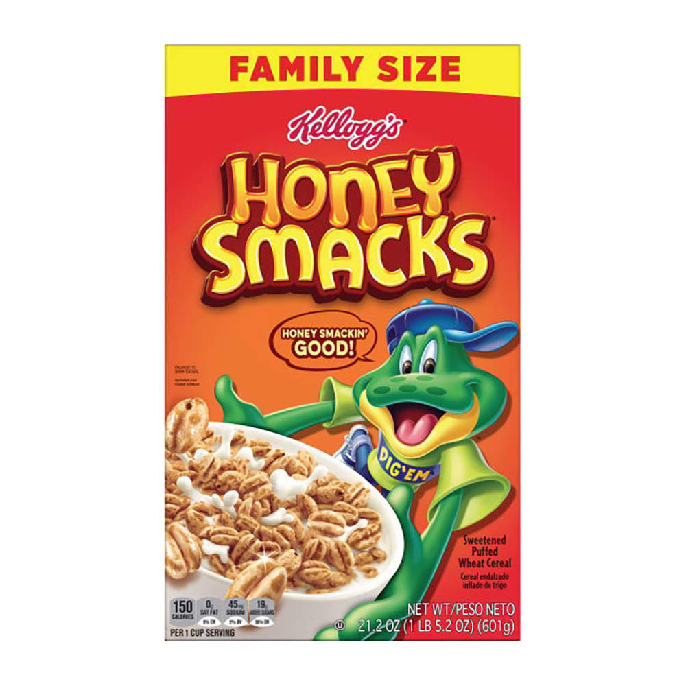 Kellogg's Honey Smacks Cereal - Family Size, 21.2 oz