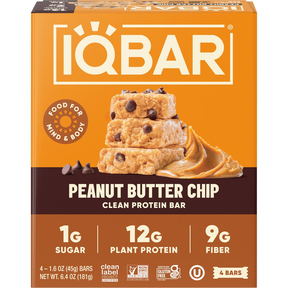IQBar Peanut Butter Chip Protein Bars, 4 pk