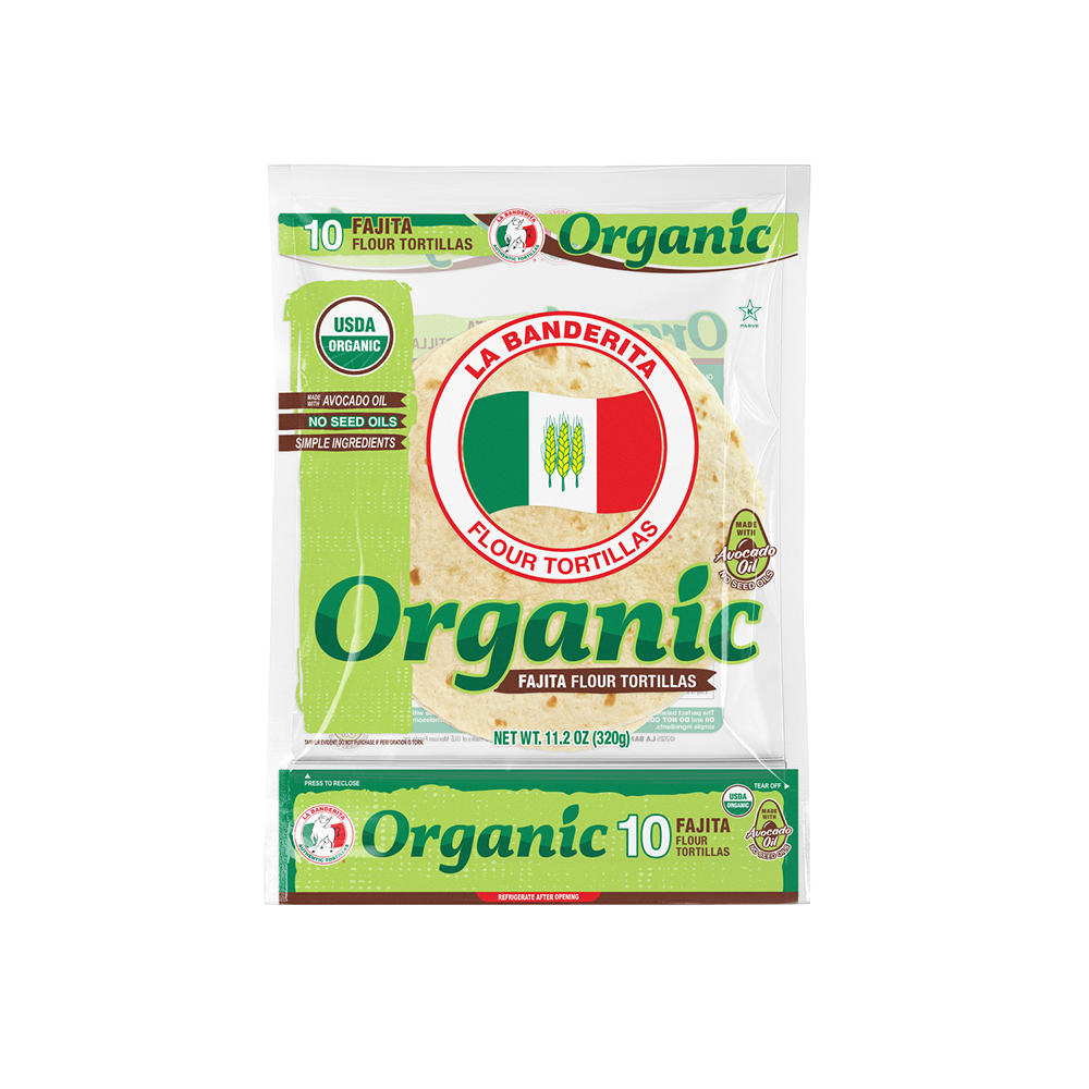La Banderita Organic Fajita Flour Tortillas, 10 ct
