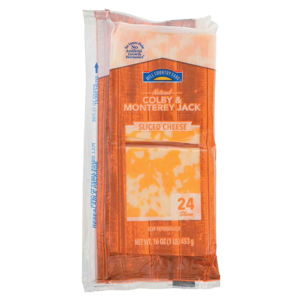 Hill Country Fare Natural Colby Jack Sliced Cheese, 16 oz
