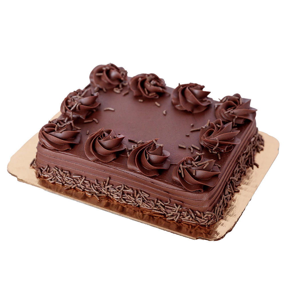 Baker Maid Chocolate Buttercream Celebration Cake, 1/8 Sheet