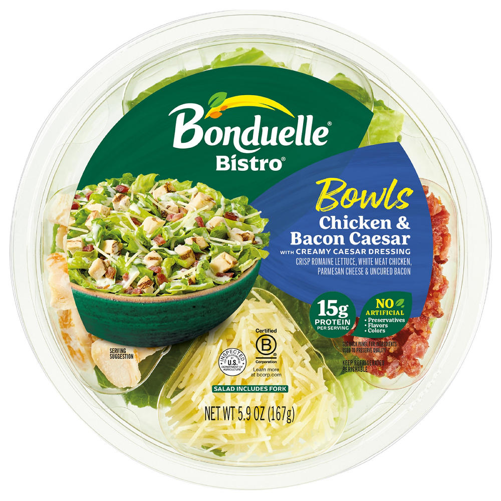 Bonduelle Bistro Salad Bowl - Chicken & Bacon Caesar, 5.9 oz