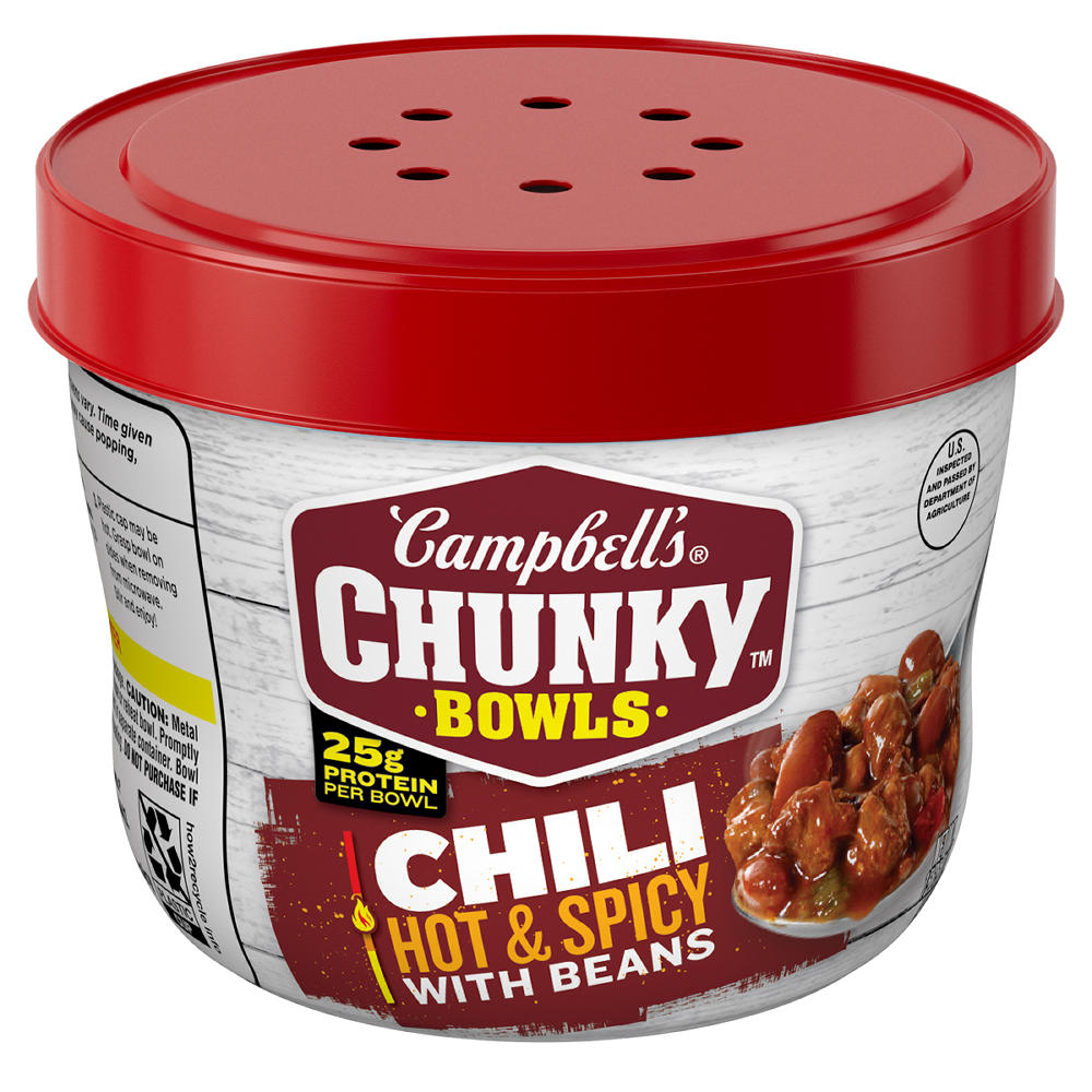 Campbell's Chunky Bowls Hot & Spicy Chili with Beans, 15.25 oz